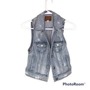 American Eagle Xtra Small Ripped Jean Jacket